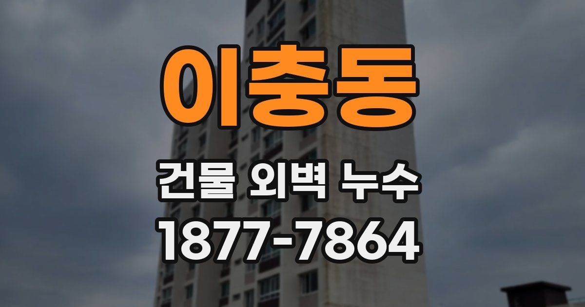 이충동 건물 외벽 누수