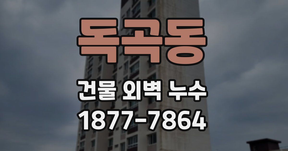 독곡동 건물 외벽 누수