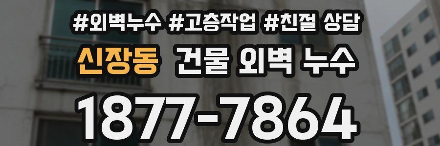 신장동 건물 외벽 누수