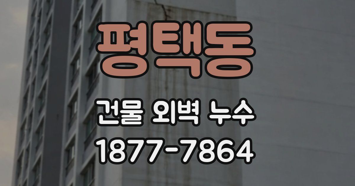 평택동 건물 외벽 누수