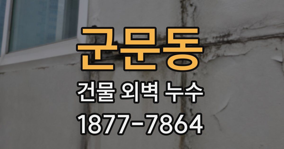 군문동 건물 외벽 누수