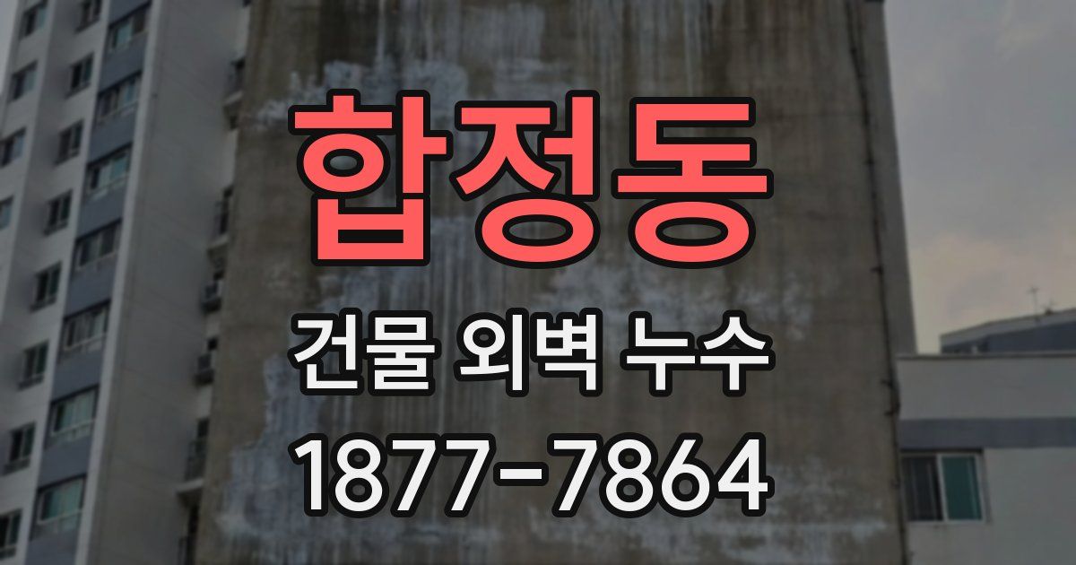 합정동 건물 외벽 누수