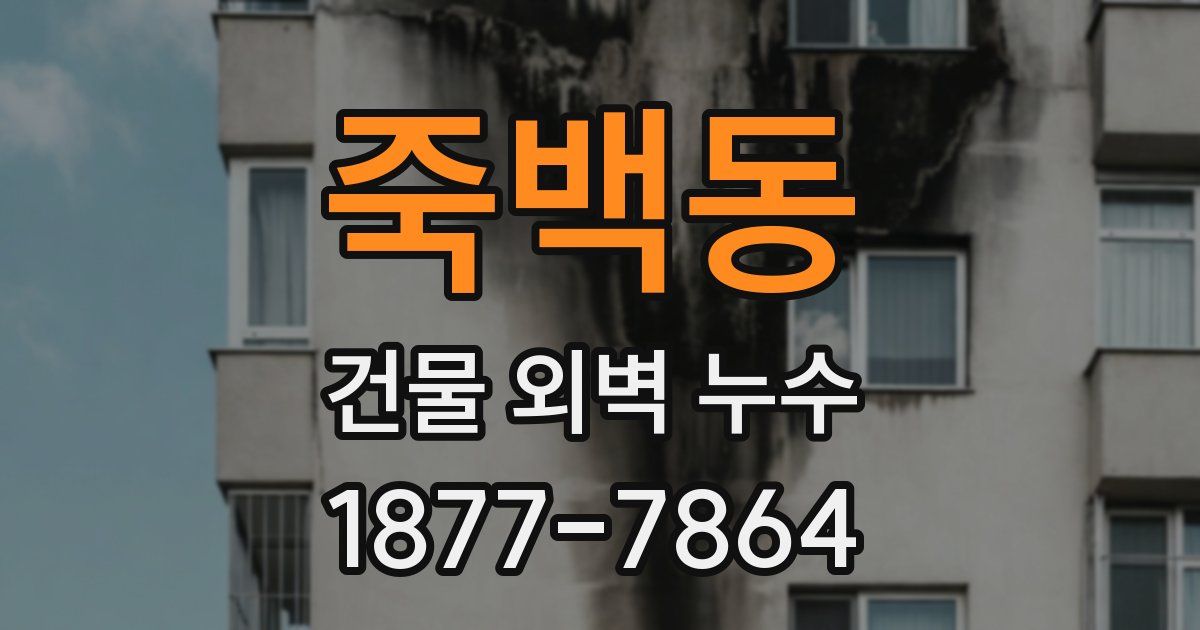 죽백동 건물 외벽 누수