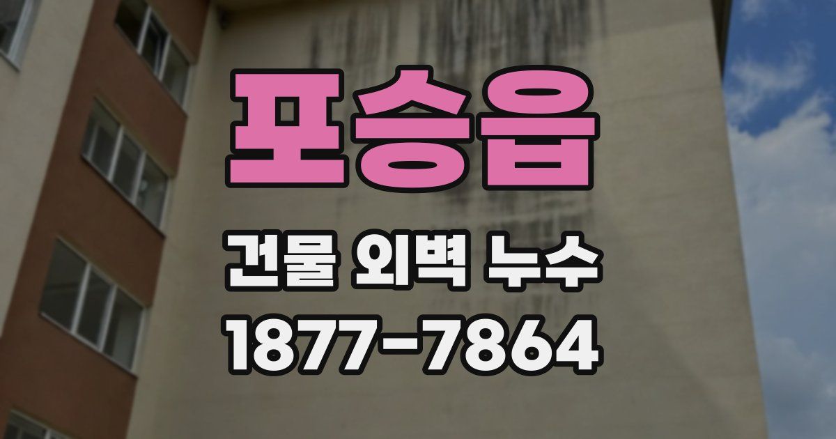 포승읍 건물 외벽 누수