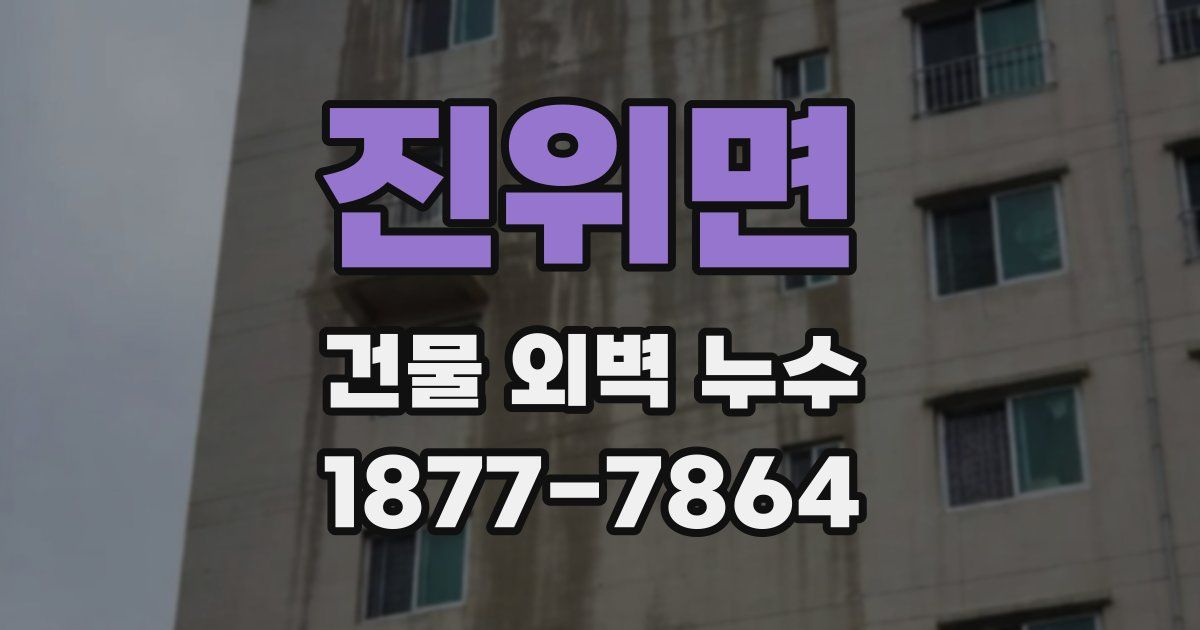 진위면 건물 외벽 누수