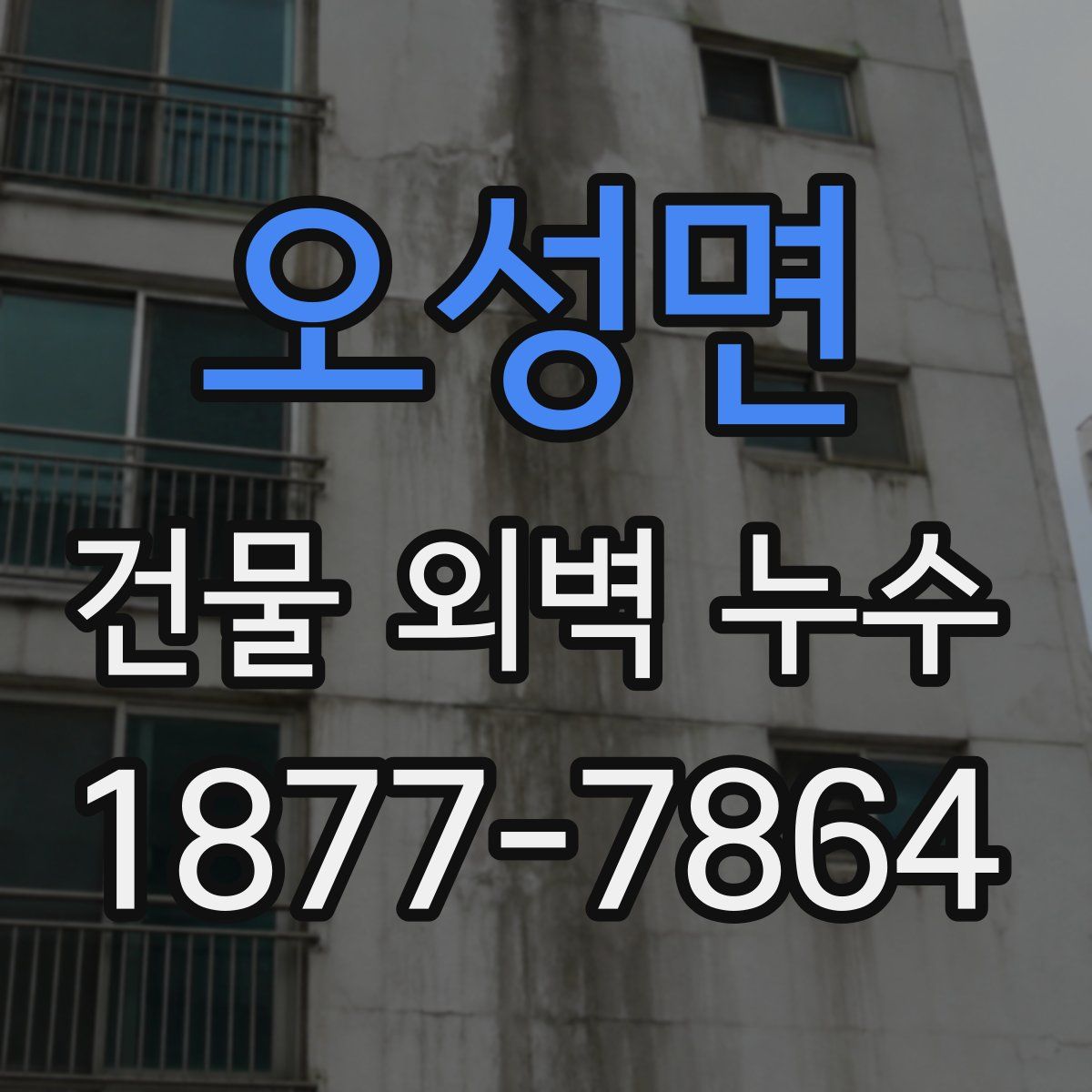 오성면 건물 외벽 누수