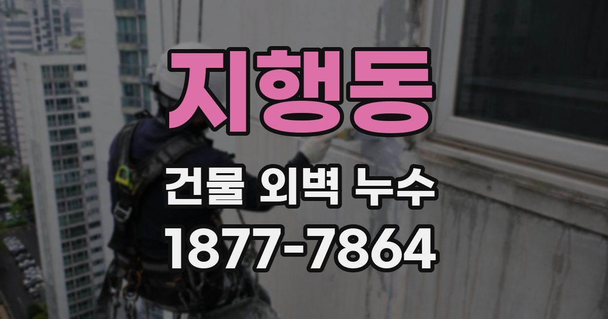 지행동 건물 외벽 누수