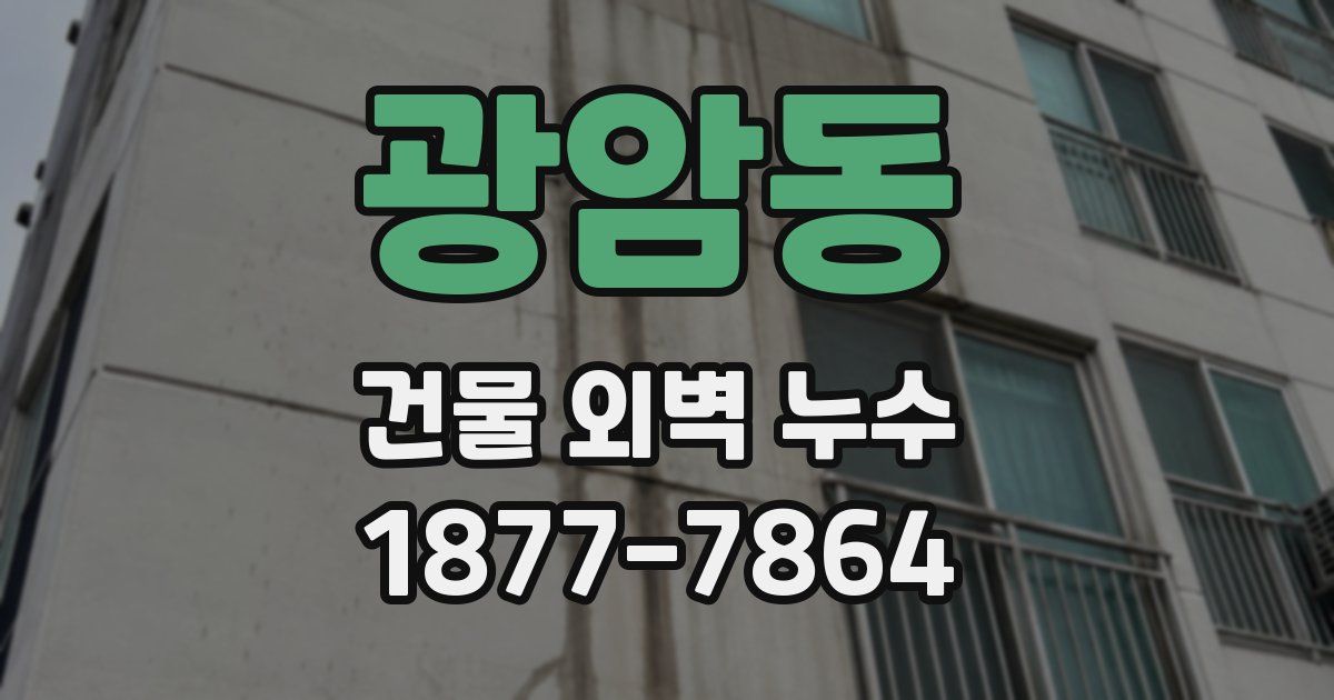 광암동 건물 외벽 누수