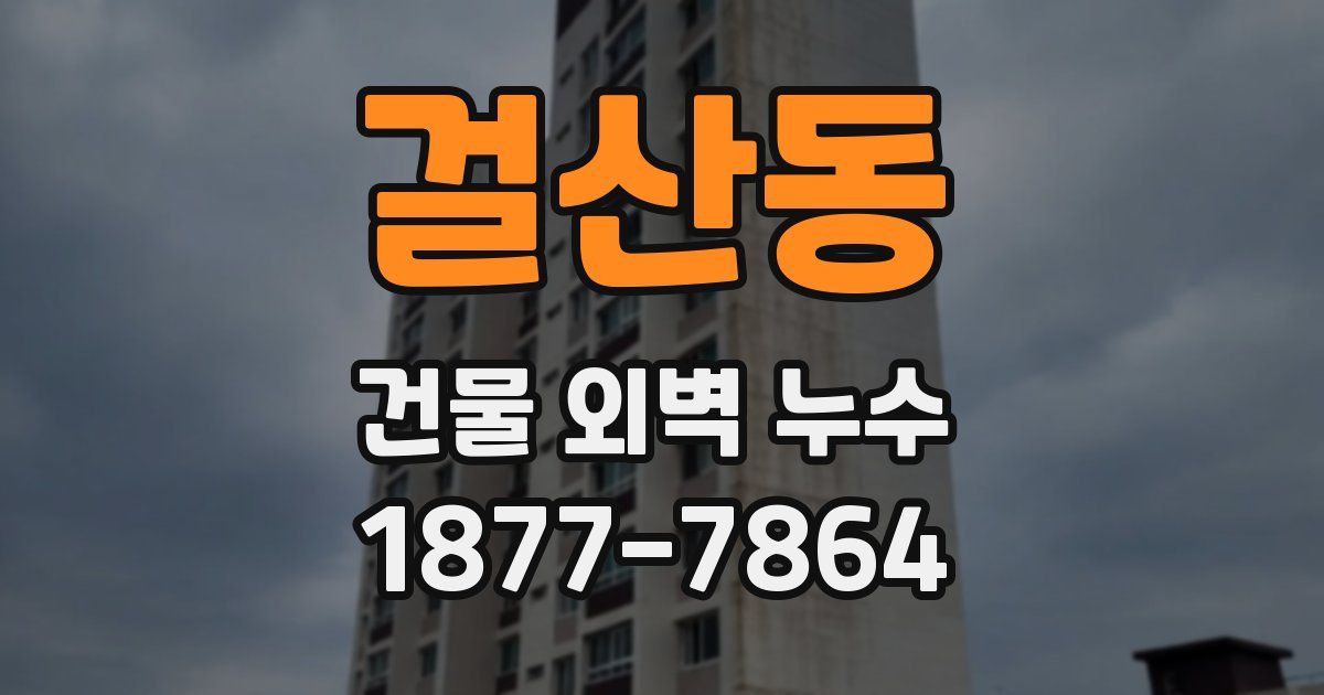 걸산동 건물 외벽 누수