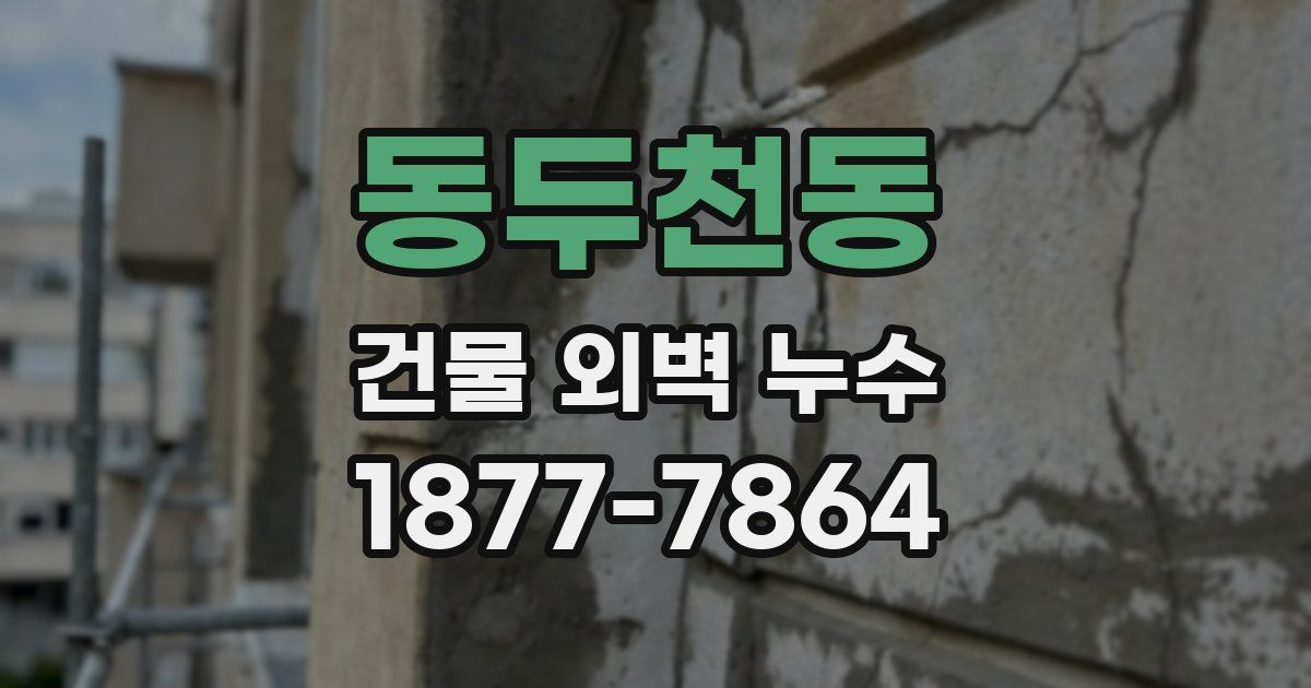 동두천동 건물 외벽 누수