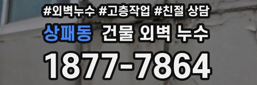 상패동 건물 외벽 누수