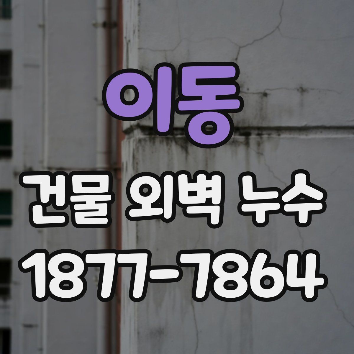 이동 건물 외벽 누수 보수 시기 판단하는 기준