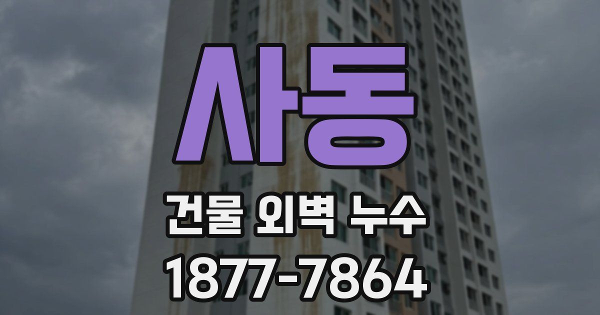 사동 건물 외벽 누수