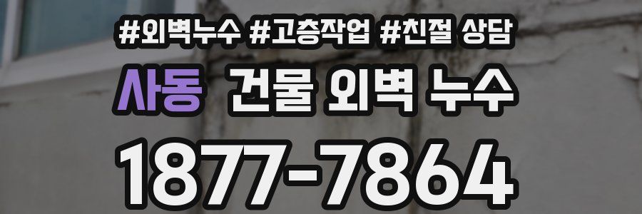 사동 건물 외벽 누수
