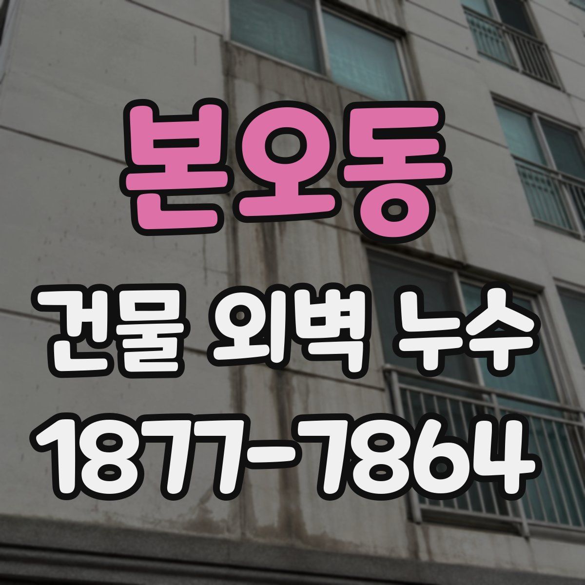 본오동 건물 외벽 누수
