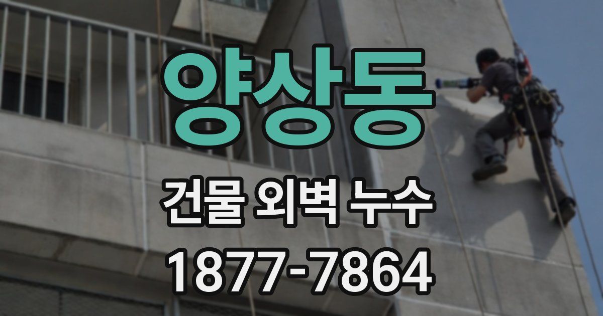 양상동 건물 외벽 누수