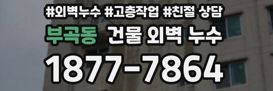 부곡동 건물 외벽 누수