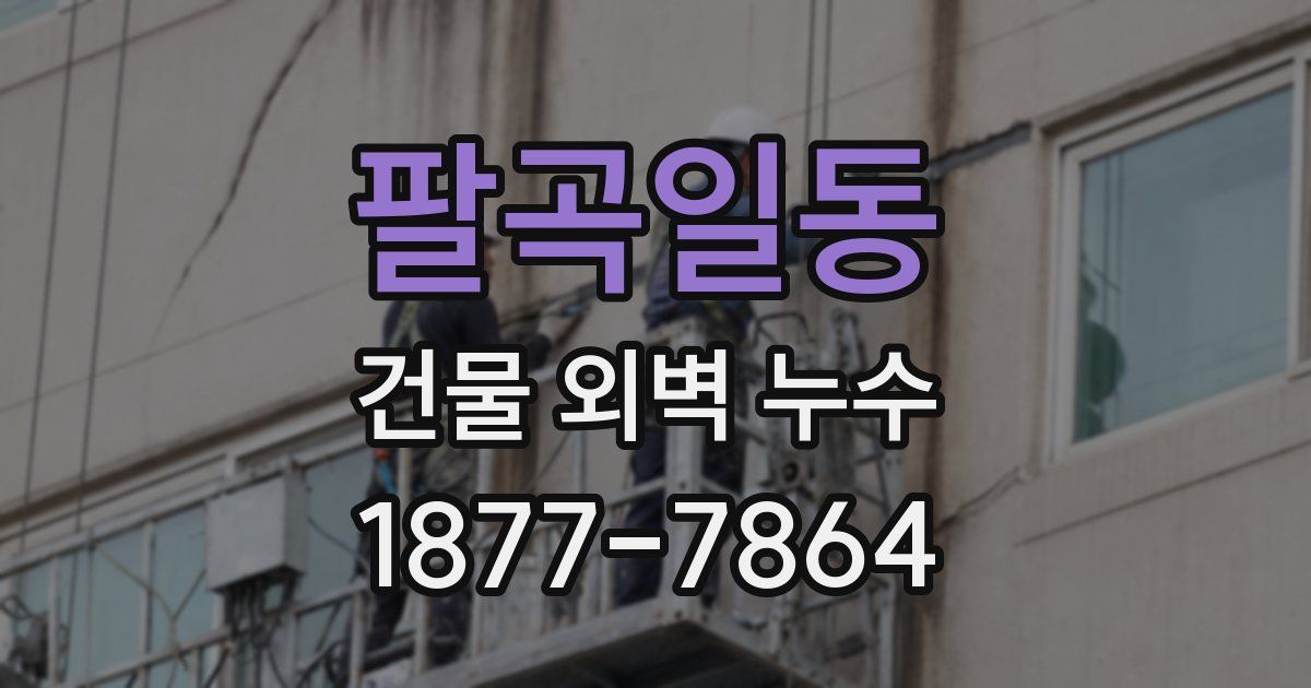 팔곡일동 건물 외벽 누수