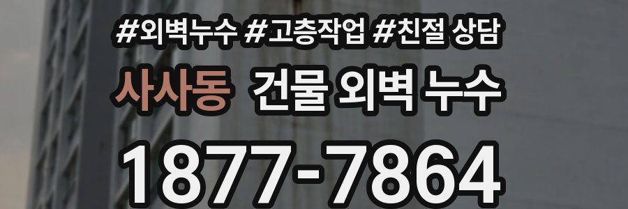 사사동 건물 외벽 누수