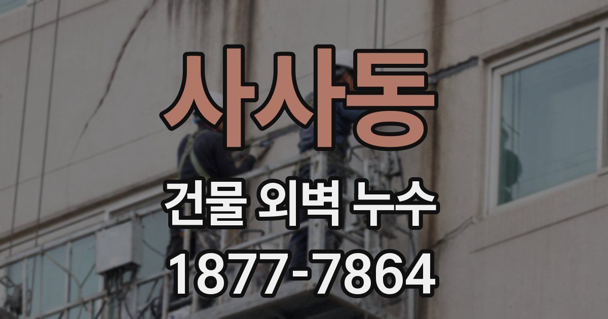 사사동 건물 외벽 누수
