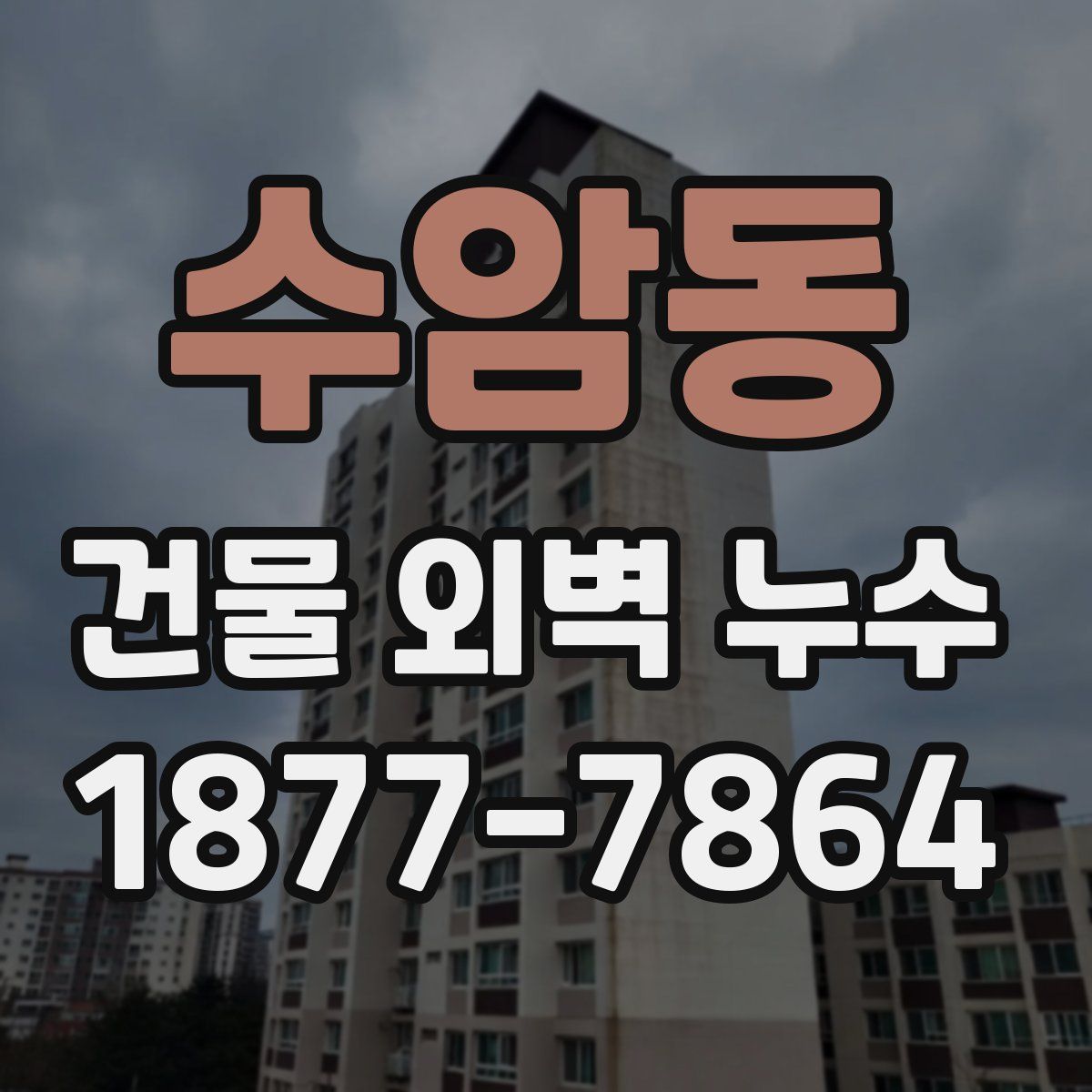 수암동 건물 외벽 누수