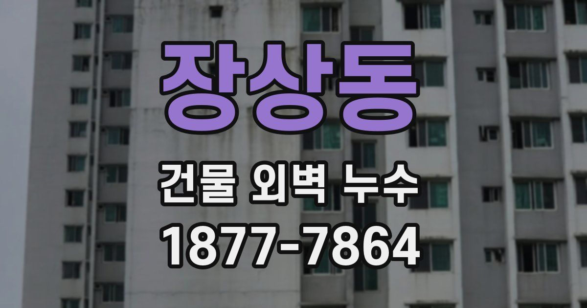 장상동 건물 외벽 누수