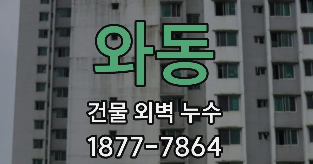 와동 건물 외벽 누수
