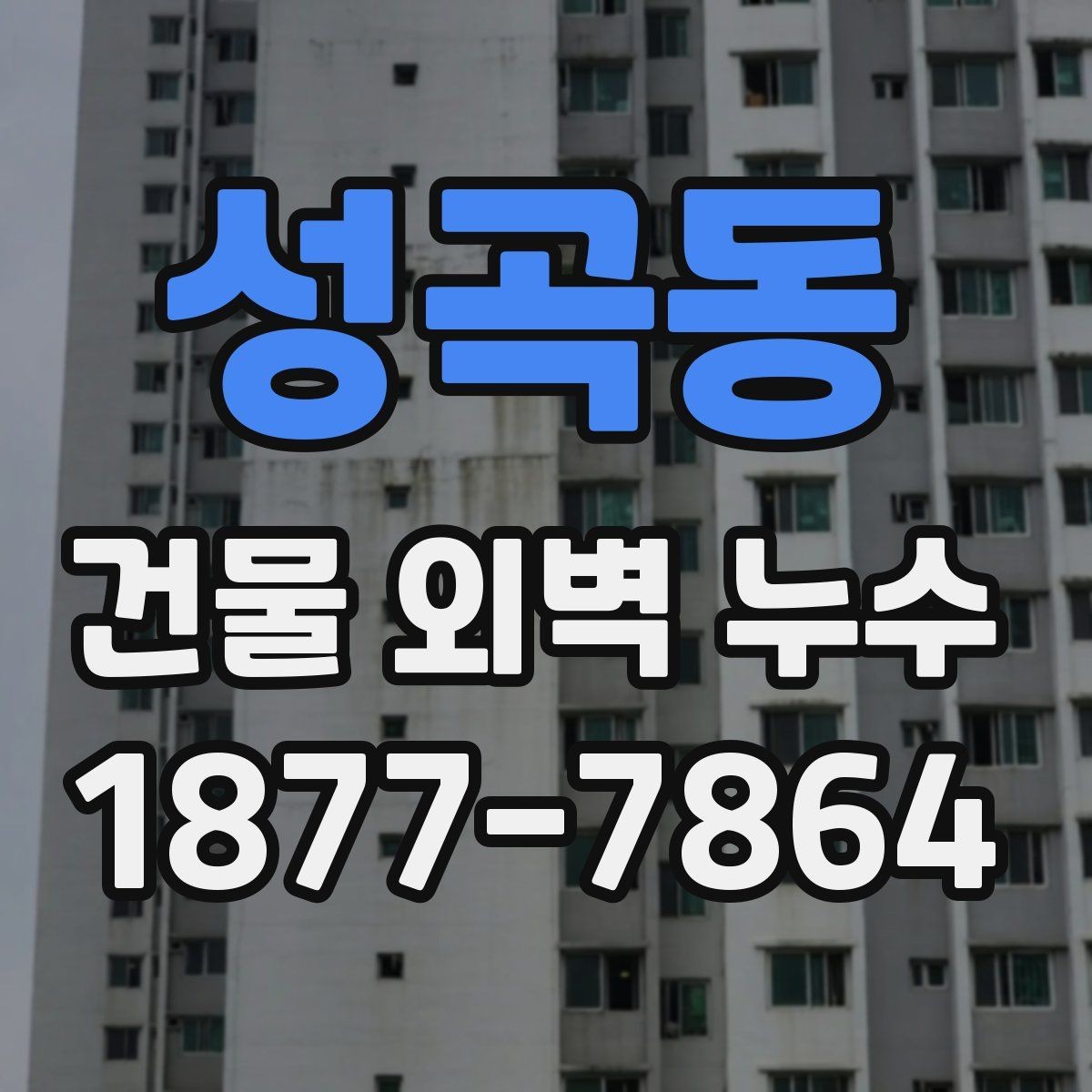 성곡동 건물 외벽 누수 원인별 보수 방법 살펴보기