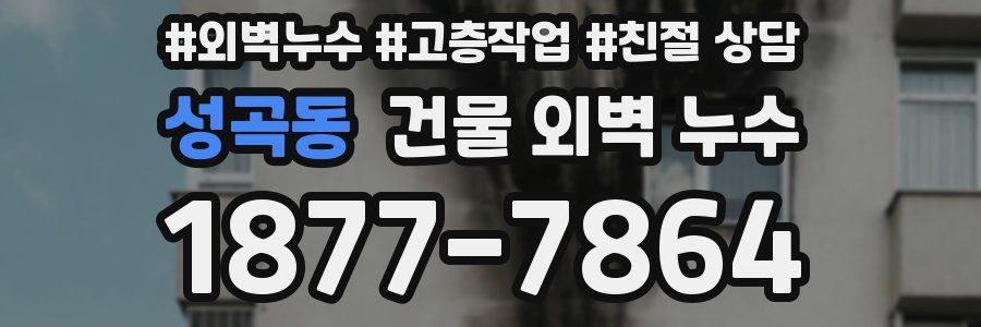 성곡동 건물 외벽 누수