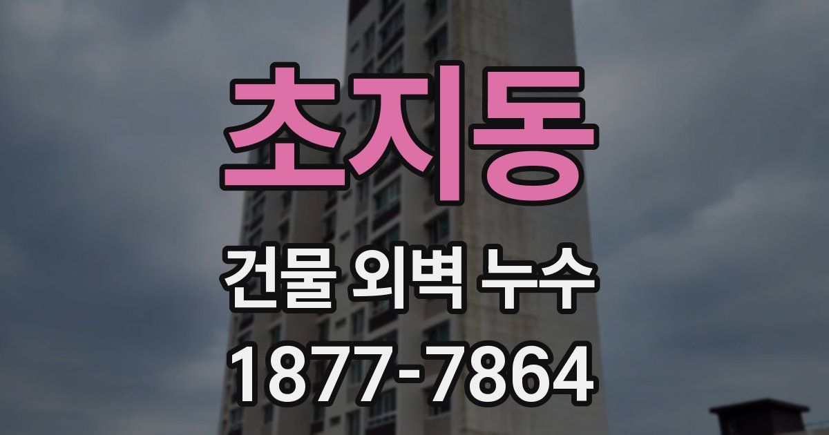 초지동 건물 외벽 누수