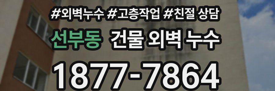 선부동 건물 외벽 누수