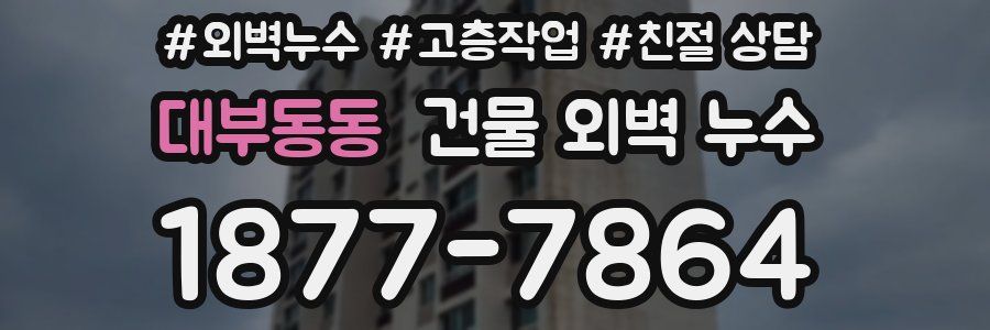 대부동동 건물 외벽 누수