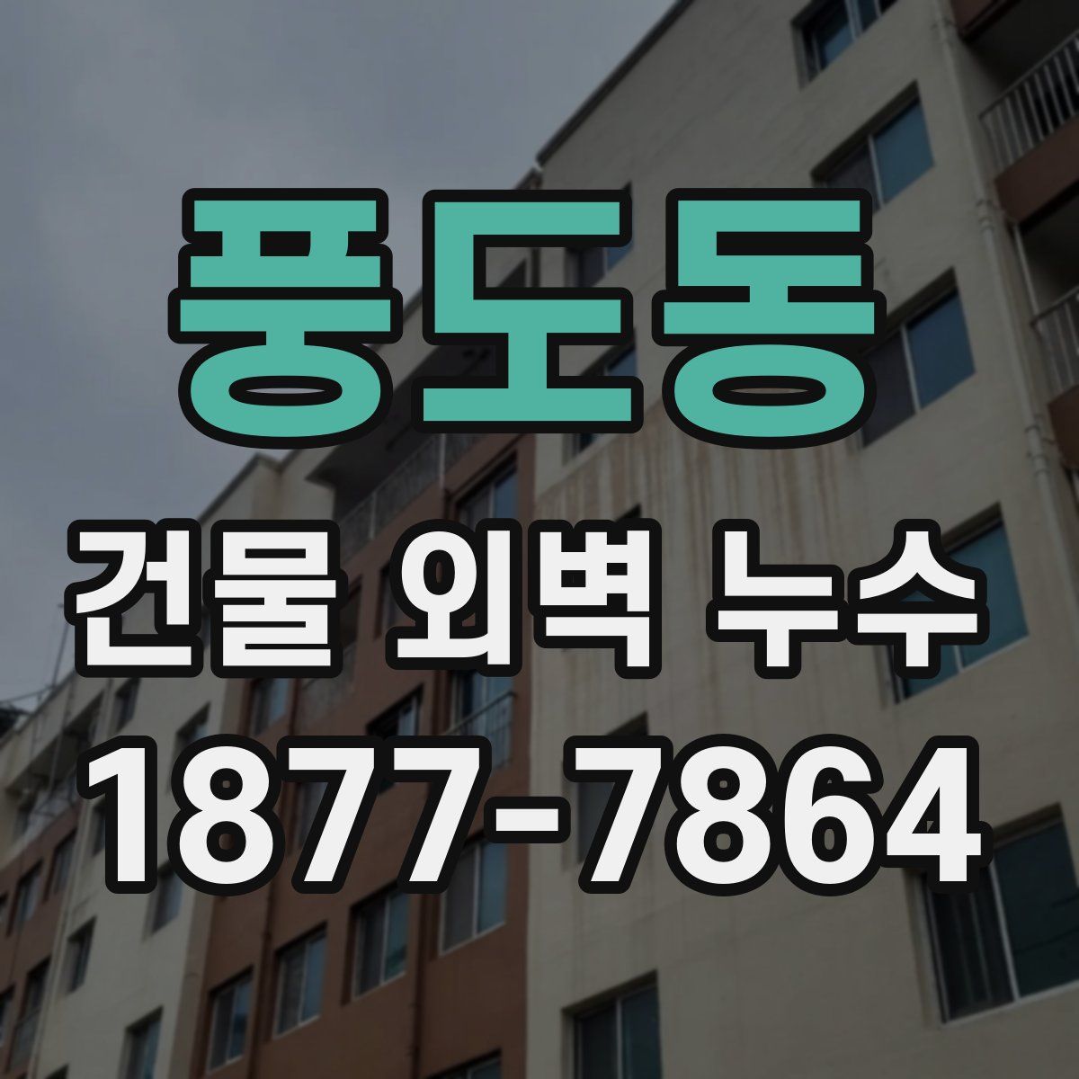 풍도동 건물 외벽 누수
