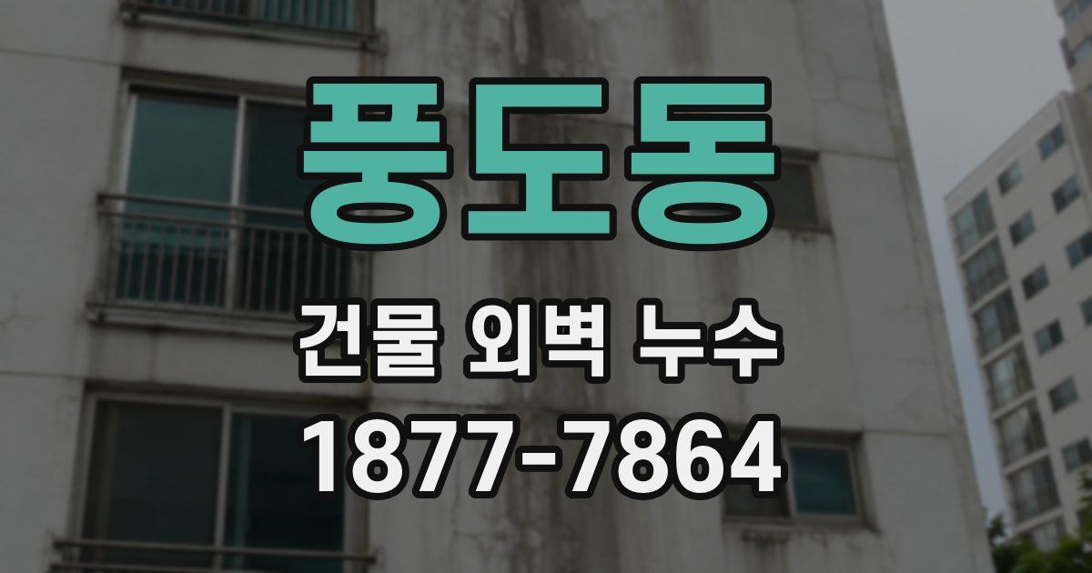 풍도동 건물 외벽 누수