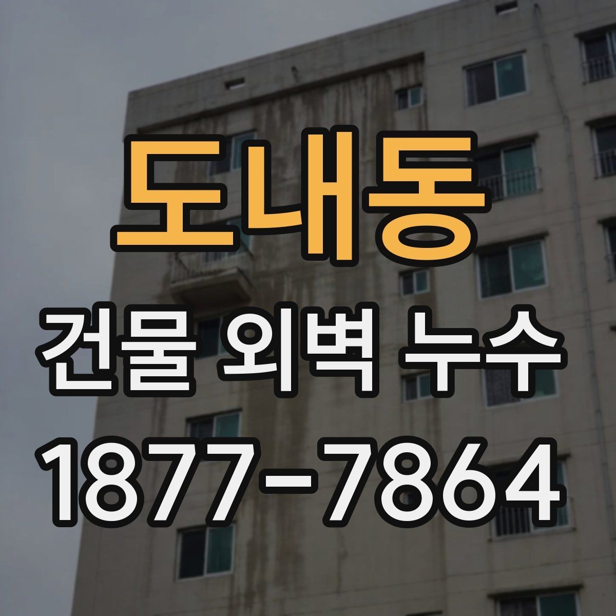 도내동 건물 외벽 누수 발생 구간별 수리 접근