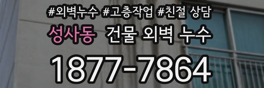 성사동 건물 외벽 누수