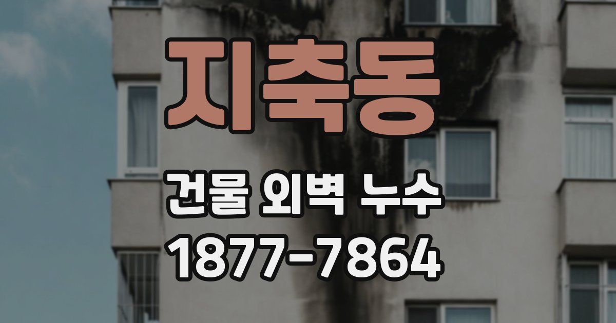 지축동 건물 외벽 누수