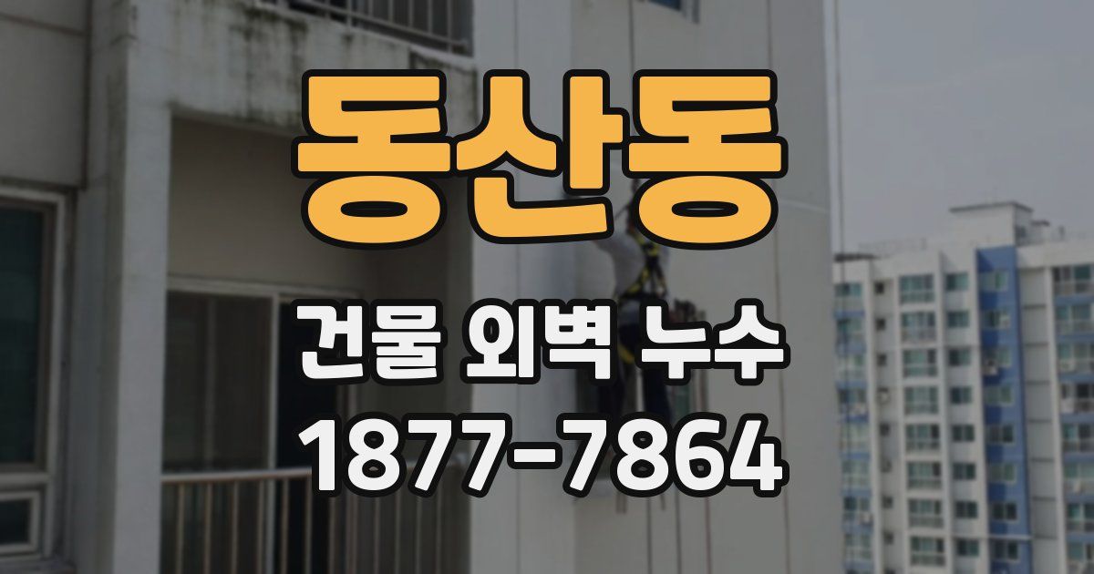동산동 건물 외벽 누수