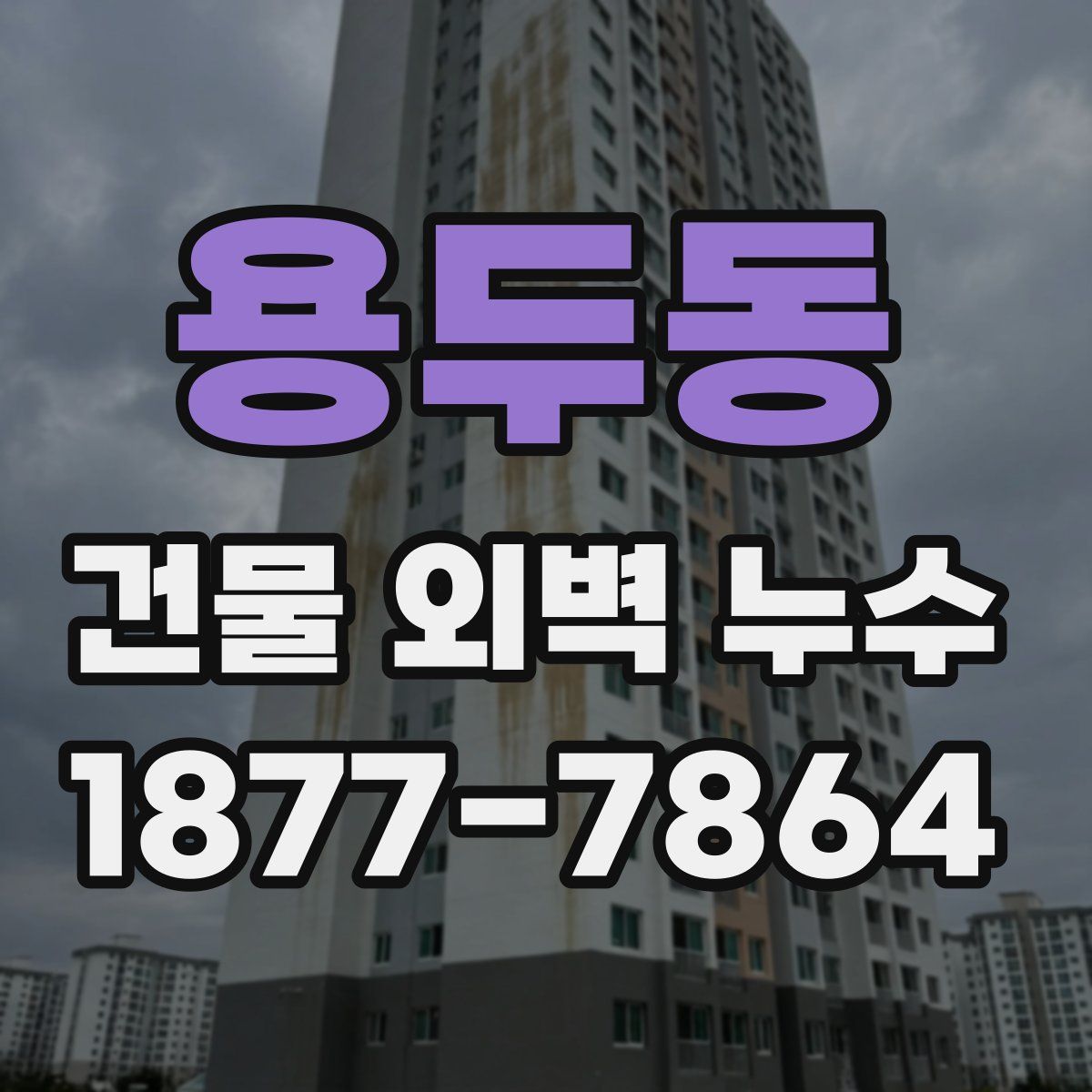 용두동 건물 외벽 누수