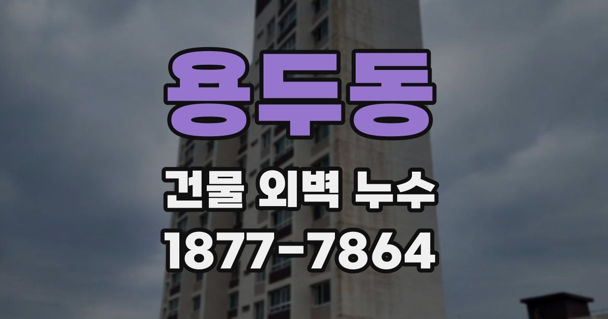 용두동 건물 외벽 누수
