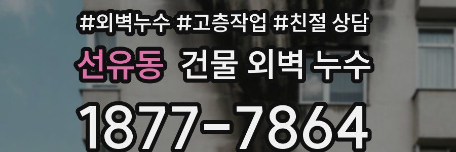선유동 건물 외벽 누수