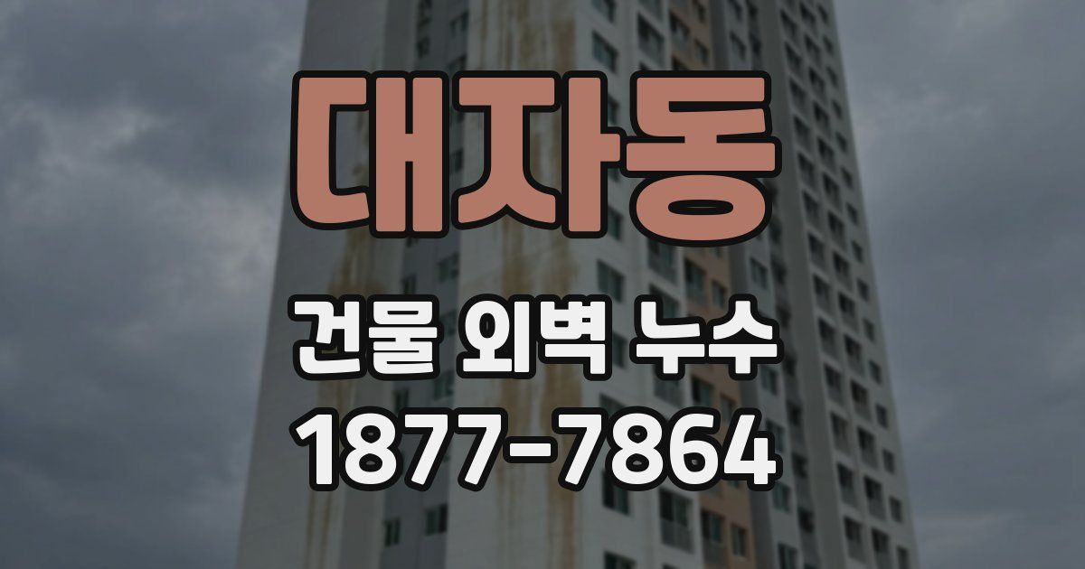 대자동 건물 외벽 누수