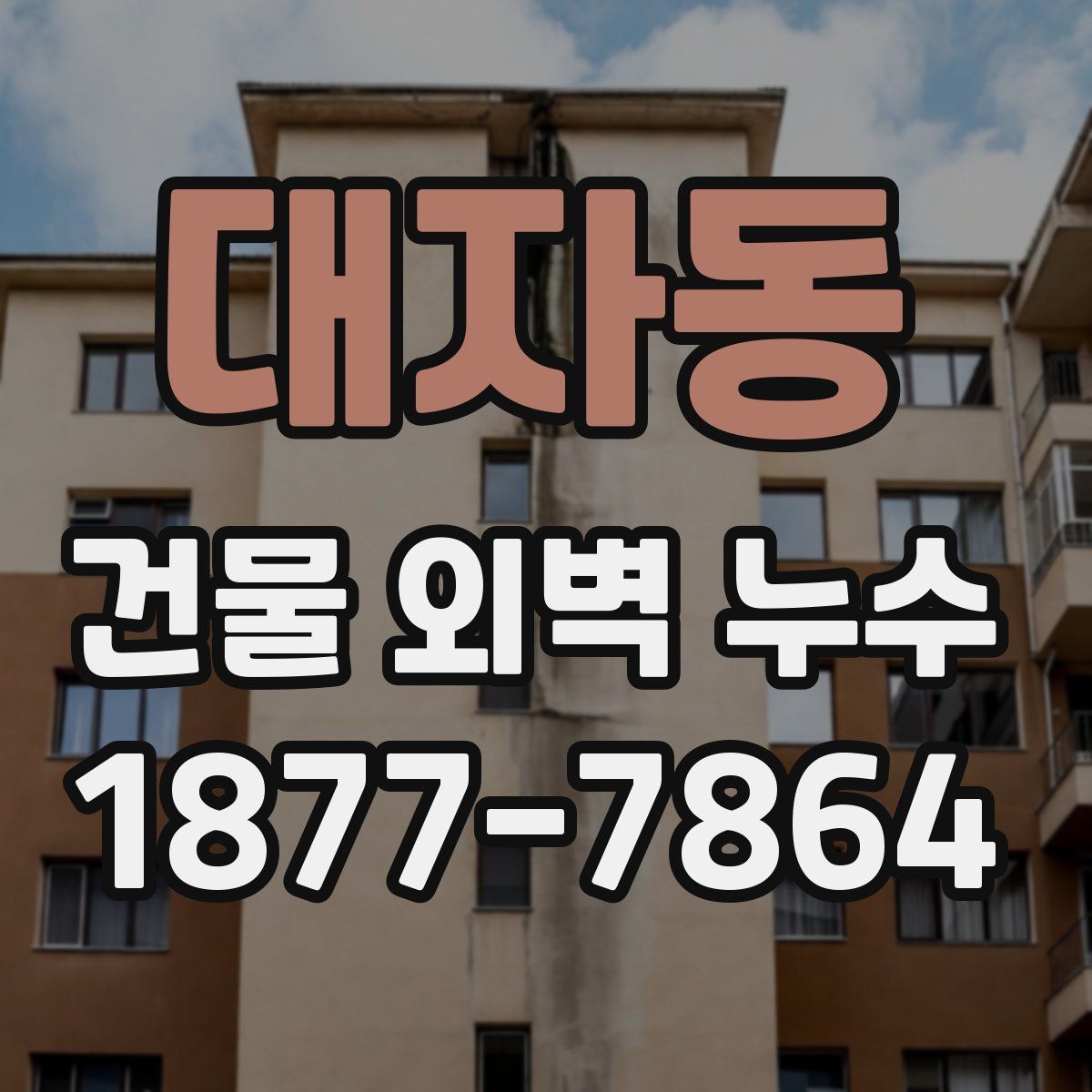 대자동 건물 외벽 누수