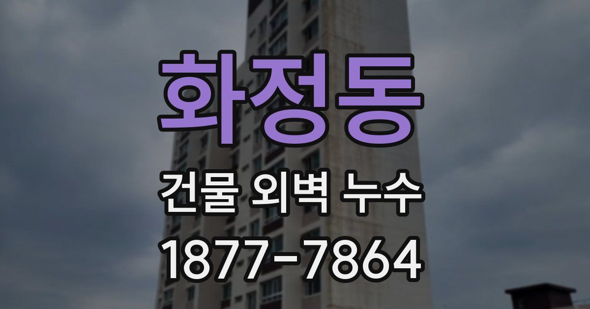 화정동 건물 외벽 누수