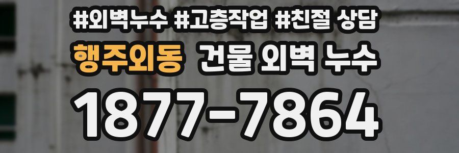 행주외동 건물 외벽 누수