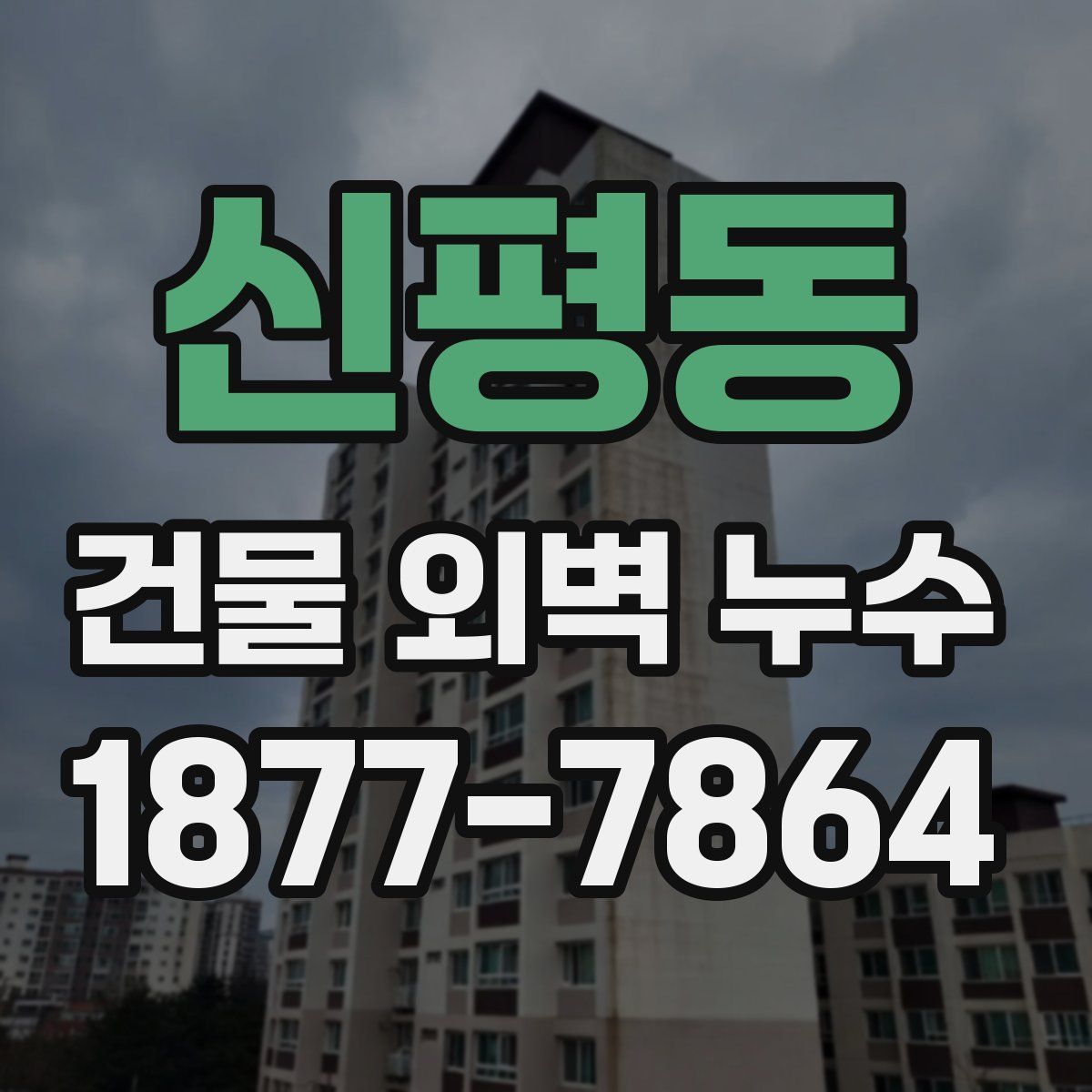 신평동 건물 외벽 누수