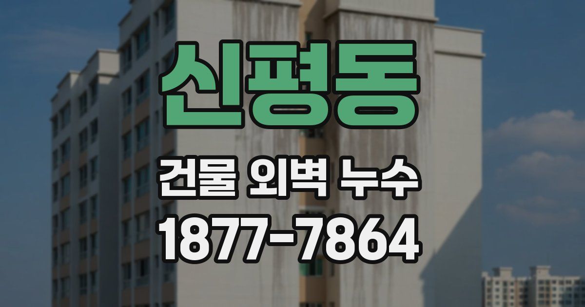 신평동 건물 외벽 누수