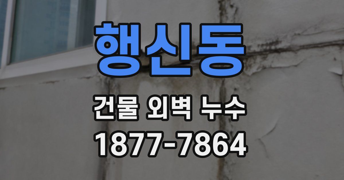행신동 건물 외벽 누수