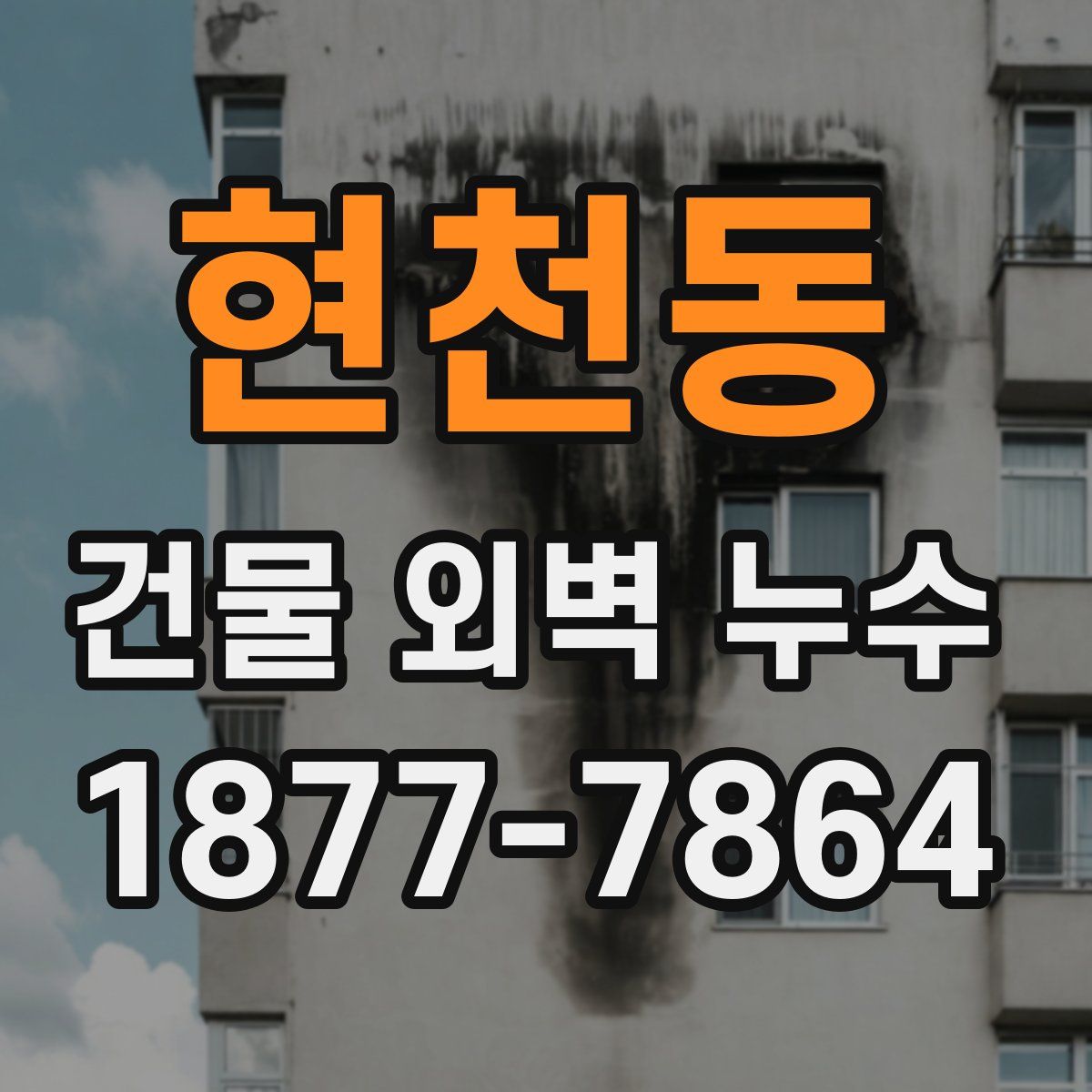 현천동 건물 외벽 누수