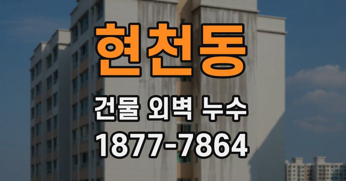 현천동 건물 외벽 누수